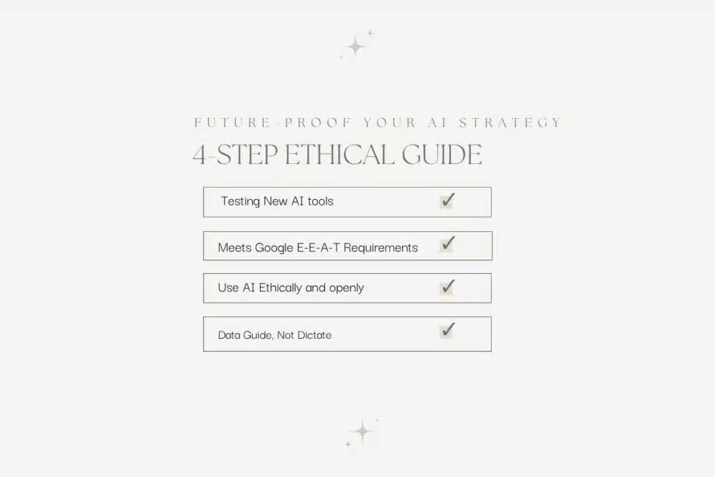 ethical AI content strategy Checklist of ethical AI content strategy