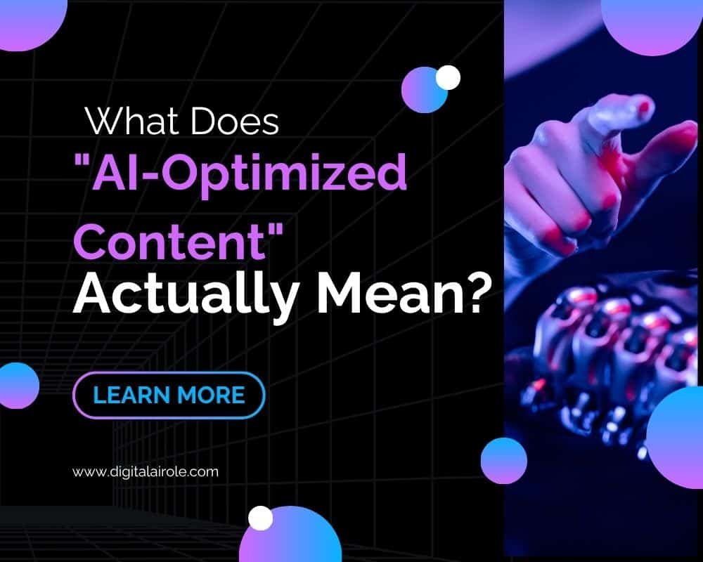 Text graphic explaining "all-optimized content," highlighting its importance in digital marketing and user engagement.