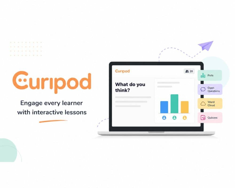 Curripod Currpod logo featuring a modern design, representing an interactive learning platform for engaging lessons.