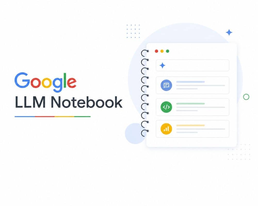 Note Book LLM Google LM notebook displayed on a desk, showcasing its sleek design and user-friendly interface.