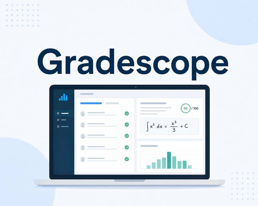 Gradescope Screenshot of Gradescope, a cloud-based platform for managing and grading student assignments and assessments.