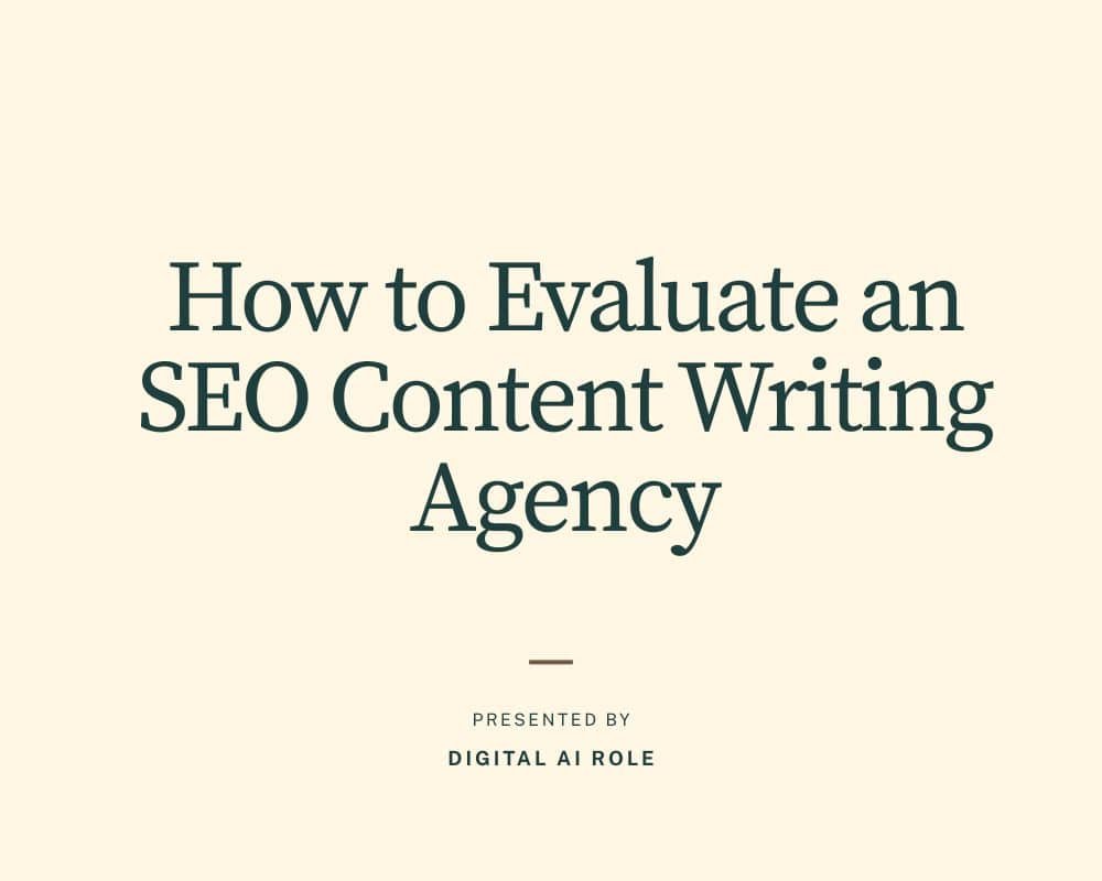 SEO Content Writing Agency A checklist graphic illustrating key factors for evaluating an SEO content writing agency, including quality, experience, and pricing.