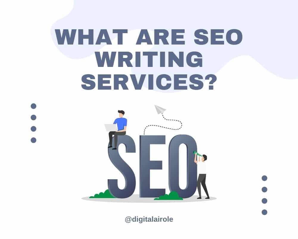 An infographic explaining SEO writing services, highlighting key benefits and strategies for effective online content.