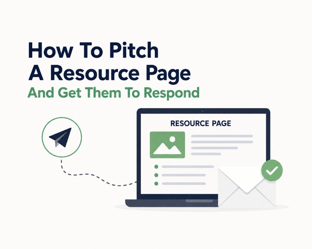 A person presenting a resource page pitch to an audience, emphasizing key points and engaging with listeners.