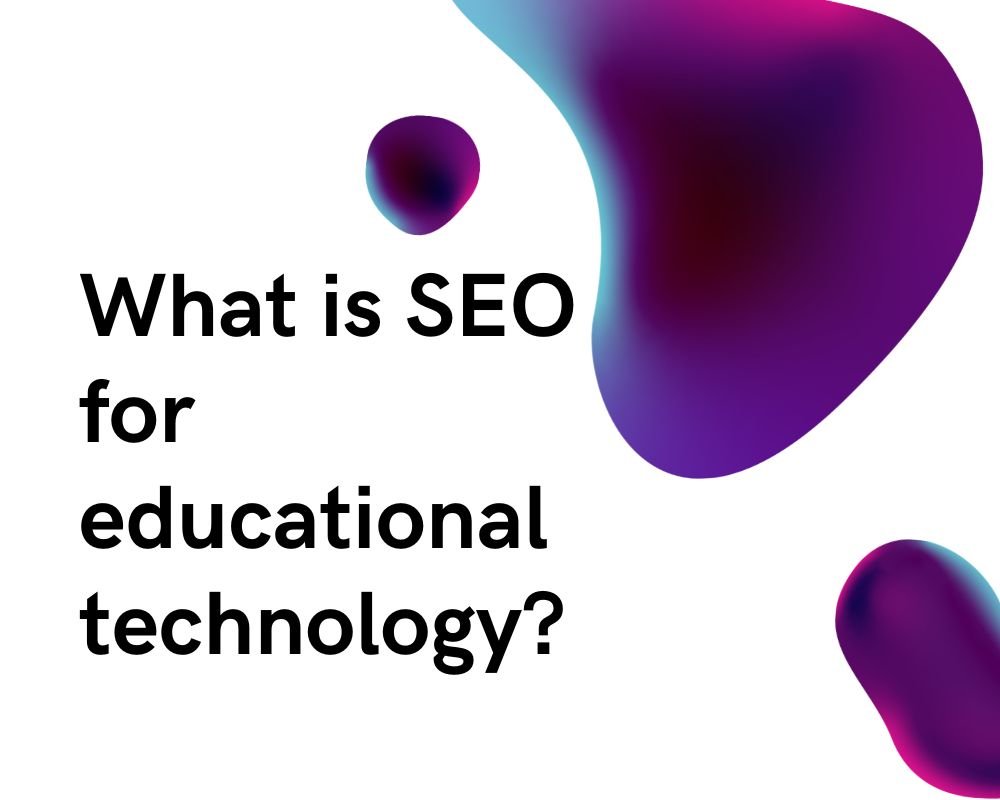 Diagram illustrating SEO concepts applied to educational technology, highlighting keywords, content strategy, and analytics.