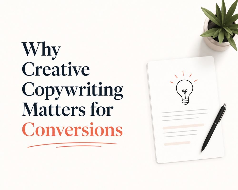 Creative and SEO Copywriting Work Better Together A split image illustrating creative copywriting on one side and SEO copywriting on the other, highlighting their differences.