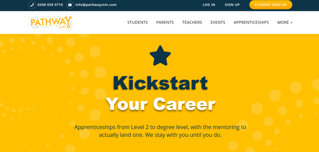 Screenshot of Homepage of Pathway CTM