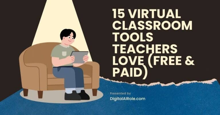 A collage of virtual classroom tools, showcasing both free and paid options favored by teachers for online education.
