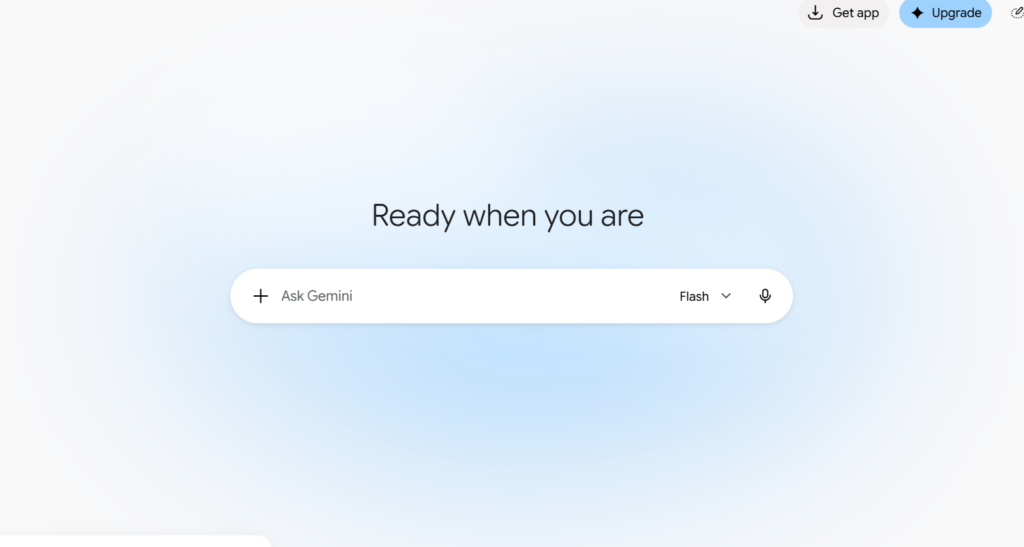 Screenshot of Gemini Homepage